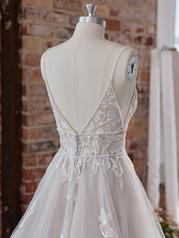 22RT538 Ivory Over Blush Gown With Natural Illusion back