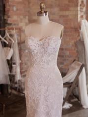 21RK828 Ivory Over Blush Gown With Natural Illusion front