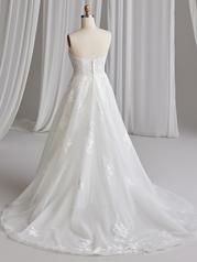 23RS695A01 Ivory Gown With Natural Center Front Illusion back