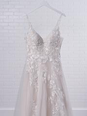 21RC393 Ivory Over Blush Gown With Nude Illusion Pictured front