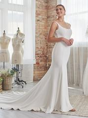 22RW568 Ivory Gown With Natural Illusion Pictured front