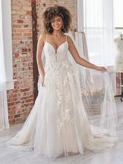 22RN541A01 All Ivory Gown With Ivory Illusion front