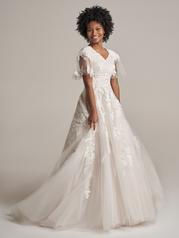 22RN541C01 All Ivory Gown With Ivory Illusion front