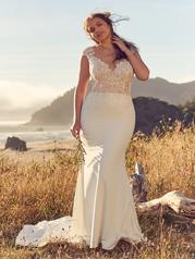 22RK540 All Ivory Gown With Ivory Illusion Pictured front