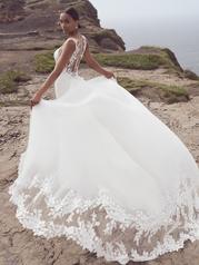 23RK110A01 Ivory Gown With Natural Illusion back