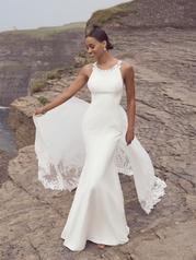 23RK110A01 Ivory Gown With Natural Illusion front