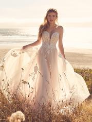 22RT517A01 Ivory Over Blush Gown With Natural Illusion Pictur front