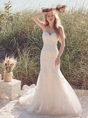 20RT702B Ivory Over Blush Gown With Natural Illusion front
