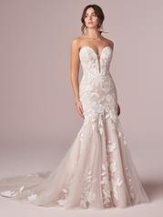 20RT702B02 Ivory Over Blush Gown With Natural Illusion front