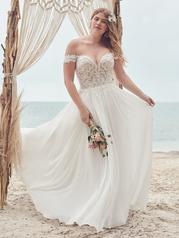 21RS760 Ivory Gown With Natural Illusion Pictured front