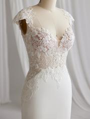 23RK674A01 All Ivory Gown With Ivory Illusion detail