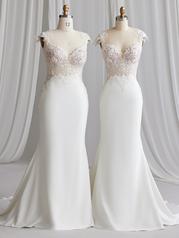 23RK674A01 All Ivory Gown With Ivory Illusion multiple