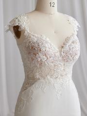 23RK674A01 All Ivory Gown With Ivory Illusion detail