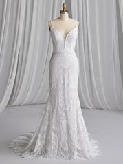 23RK697A01 Ivory Gown With Ivory Illusion front