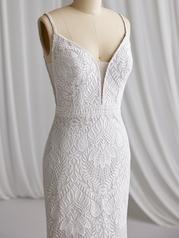 23RK697A01 Ivory Over Misty Mauve Gown With Ivory Illusion detail