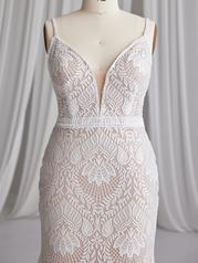 23RK697A01 Ivory Over Misty Mauve Gown With Ivory Illusion detail