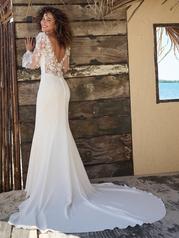 23RW664A01 All Ivory Gown With Ivory Illusion back