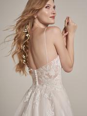 22RN983B01 Ivory Over Pearl Gown With Natural Illusion back