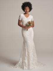 22RW590C01 All Ivory Gown With Ivory Illusion back