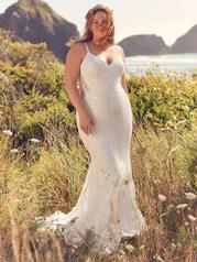 22RW590 All Ivory Gown With Ivory Illusion front