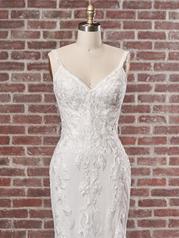 22RW590 All Ivory Gown With Ivory Illusion front
