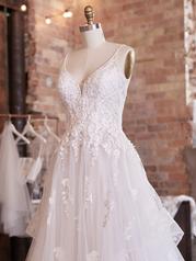 21RT855 Ivory Over Blush Gown With Natural Illusion front
