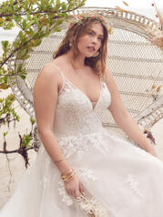 21RT855A01 Ivory Over Blush Gown With Natural Illusion detail