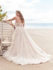 21RT855A01 Ivory Over Blush Gown With Natural Illusion back