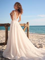 23RK684A01 Ivory Over Pearl Gown With Natural Illusion back