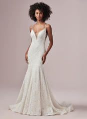 9RC915 Ivory Over Nude Gown With Nude Illusion front
