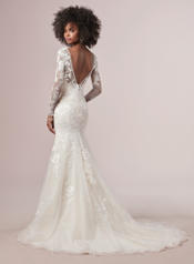 9RW804LS Antique Ivory Gown With Ivory Illusion back