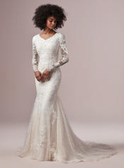 9RW804MCLS Antique Ivory Gown With Ivory Illusion front