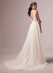 9RS893 Ivory Over Blush Gown With Nude Illusion back