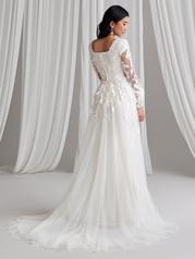 23RS706A01 All Ivory Gown With Ivory Illusion back