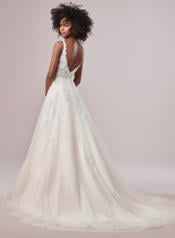 9RS818UB Ivory Gown With Ivory Illusion back