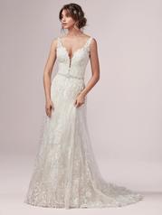 9RN805 Ivory Gown With Ivory Illusion front