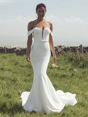 23RW099A01 Ivory Gown With Natural Illusion front