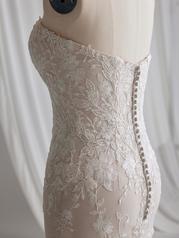 23RK682A01 Ivory Over Nude Gown With Natural Illusion detail
