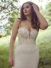 23RN118A01 Ivory Gown With Natural Illusion detail