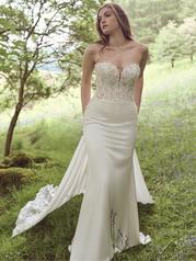 23RN118A01 Ivory Gown With Natural Illusion front