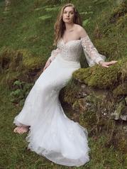 23RS084A01 All Ivory Gown With Ivory Illusion front