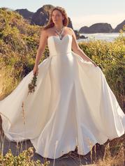 22RC527B01 Ivory Gown With Natural Illusion Pictured front