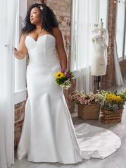 22RC527B Ivory Gown With Natural Illusion Pictured front