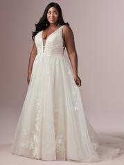 9RT827AC Ivory/Pewter Accent Gown With Ivory Illusion front