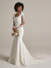 22RK511A01 All Ivory Gown With Ivory Illusion front