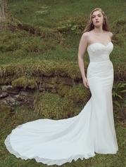 23RK070A01 All Ivory Gown With Ivory Illusion front