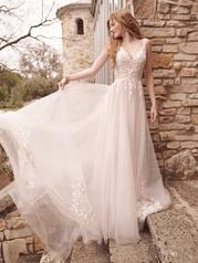 22RS909A01 Ivory Over Misty Mauve Gown With Natural Illusion front