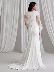 23RN045C01 All Ivory Gown With Ivory Illusion back