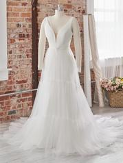 22RK525 Ivory Gown With Natural Illusion Pictured front