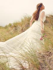 22RK525 Ivory Gown With Natural Illusion Pictured back